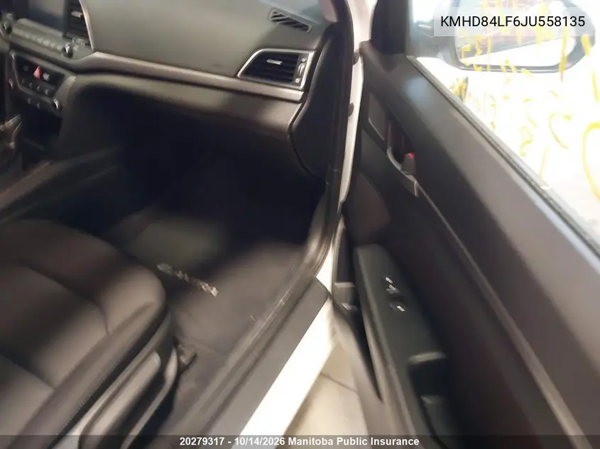 2018 HYUNDAI ELANTRA VIN KMHD84LF6JU558135 — фото 5