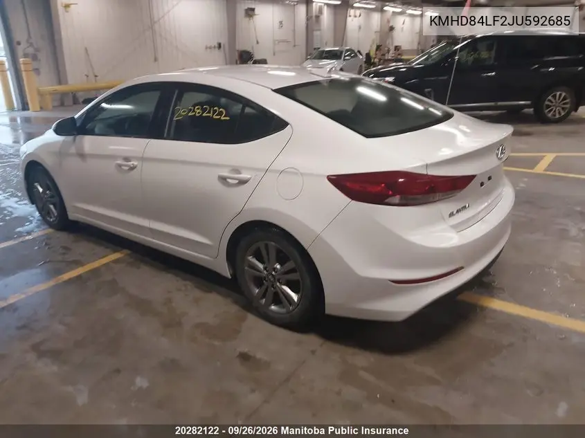 2018 HYUNDAI ELANTRA VIN KMHD84LF2JU592685 — фото 3
