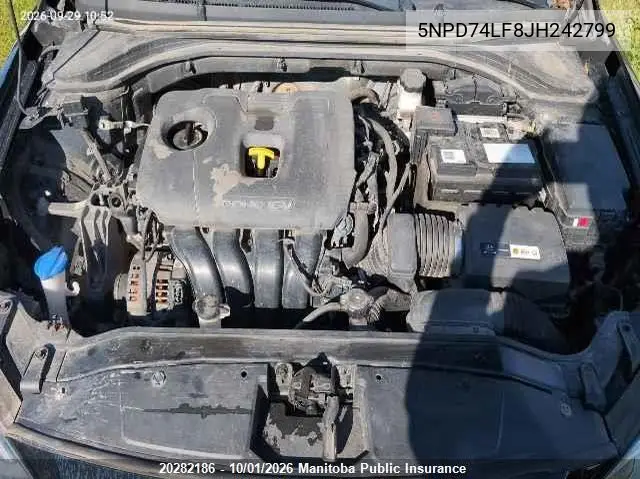 2018 HYUNDAI ELANTRA VIN 5NPD74LF8JH242799 — фото 10
