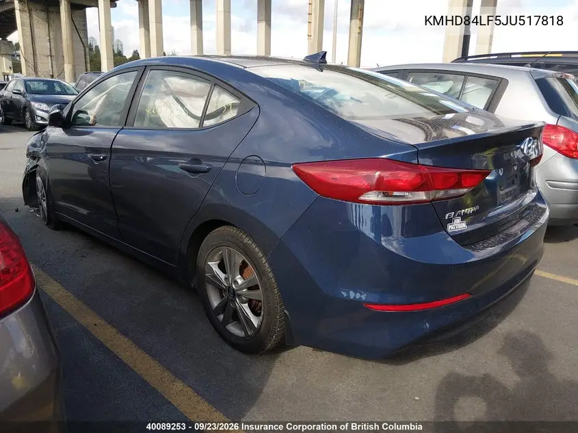 2018 HYUNDAI ELANTRA VIN KMHD84LF5JU517818 — фото 3