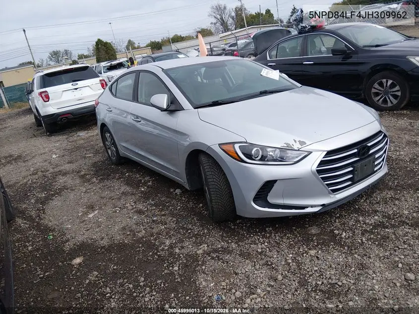 HYUNDAI ELANTRA 2018, VIN 5NPD84LF4JH309962