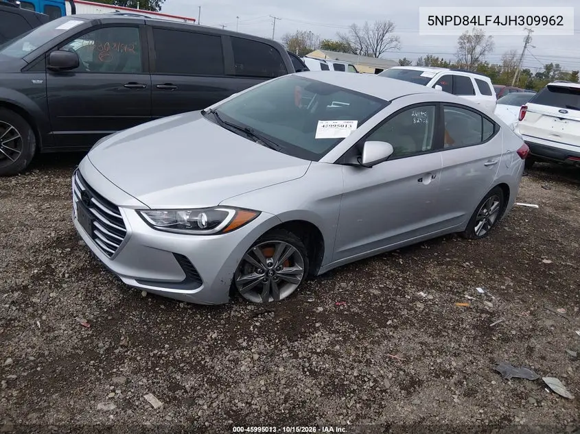2018 HYUNDAI ELANTRA VIN 5NPD84LF4JH309962 — фото 2