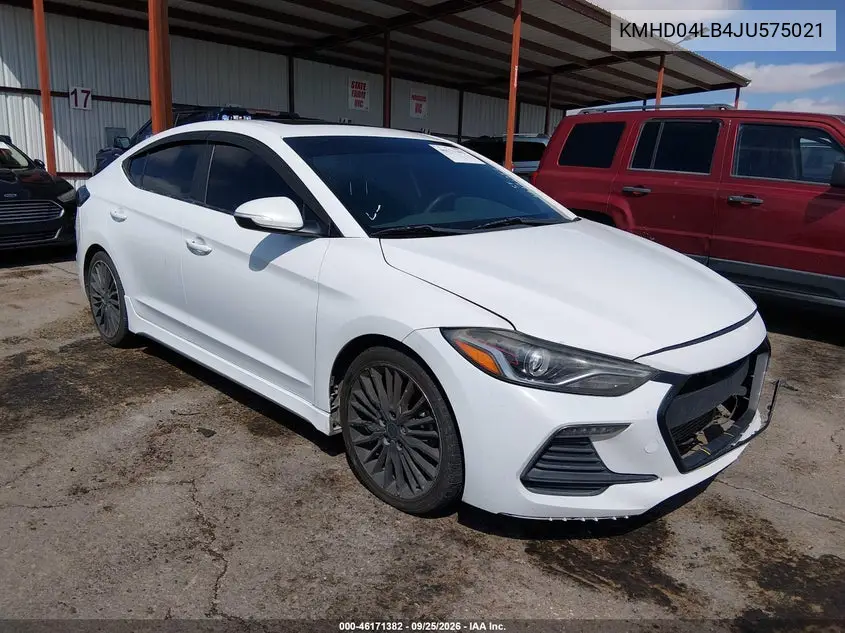 HYUNDAI ELANTRA 2018, VIN KMHD04LB4JU575021