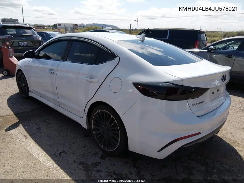 2018 HYUNDAI ELANTRA VIN KMHD04LB4JU575021 — фото 3