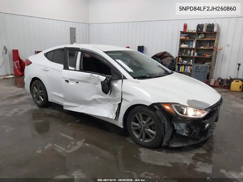 HYUNDAI ELANTRA 2018, VIN 5NPD84LF2JH260860