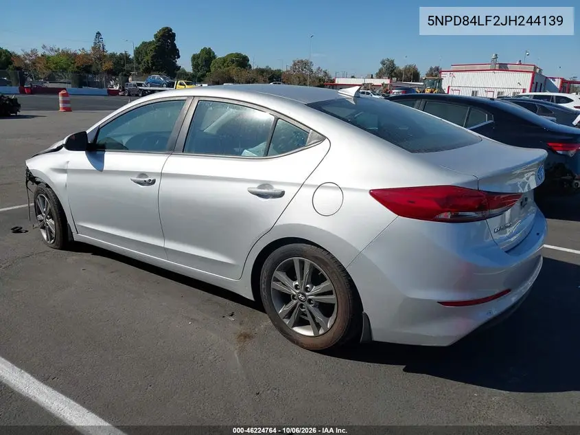 2018 HYUNDAI ELANTRA VIN 5NPD84LF2JH244139 — фото 3