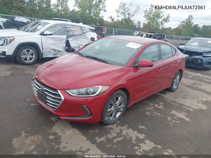2018 HYUNDAI ELANTRA VIN KMHD84LF9JU472561 — фото 2