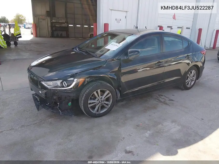 2018 HYUNDAI ELANTRA VIN KMHD84LF3JU522287 — фото 2