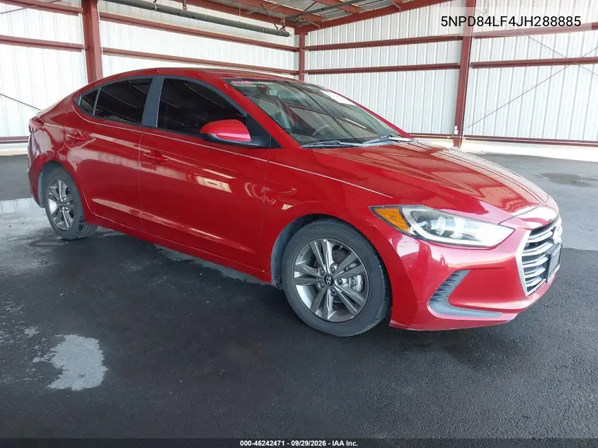 HYUNDAI ELANTRA 2018, VIN 5NPD84LF4JH288885
