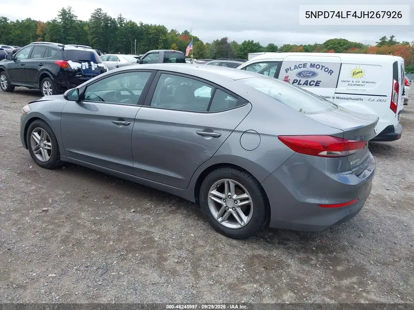 2018 HYUNDAI ELANTRA VIN 5NPD74LF4JH267926 — фото 3