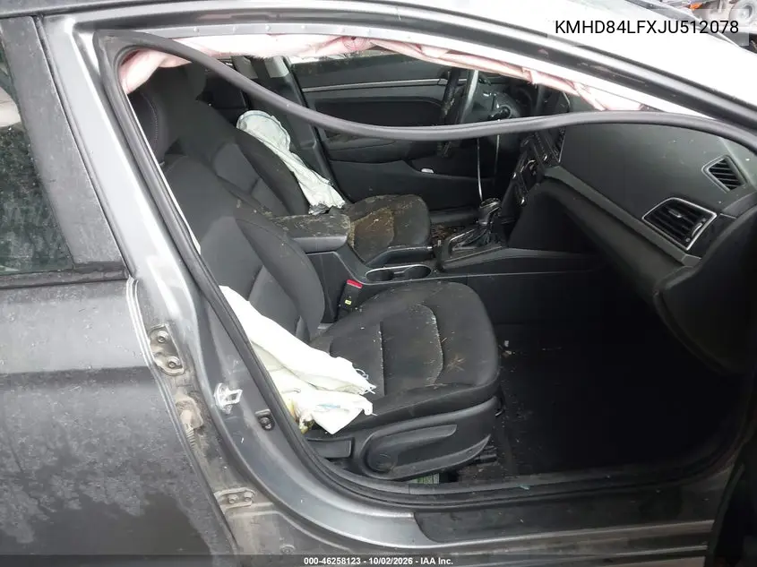 2018 HYUNDAI ELANTRA VIN KMHD84LFXJU512078 — фото 5