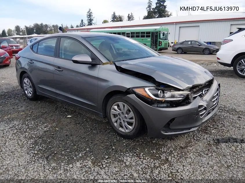 HYUNDAI ELANTRA 2018, VIN KMHD74LF5JU613970