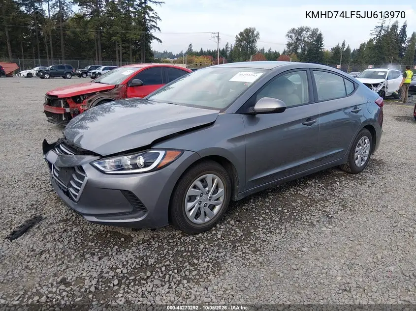 2018 HYUNDAI ELANTRA VIN KMHD74LF5JU613970 — фото 2