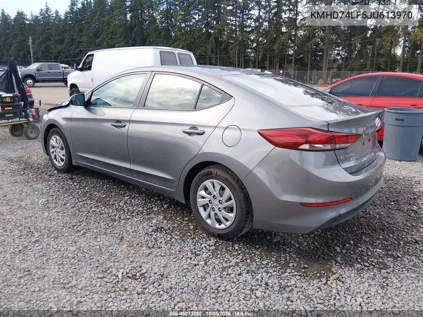 2018 HYUNDAI ELANTRA VIN KMHD74LF5JU613970 — фото 3