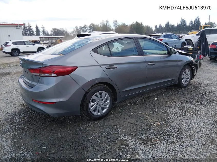 2018 HYUNDAI ELANTRA VIN KMHD74LF5JU613970 — фото 4