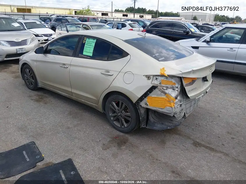2018 HYUNDAI ELANTRA VIN 5NPD84LF0JH377692 — фото 3
