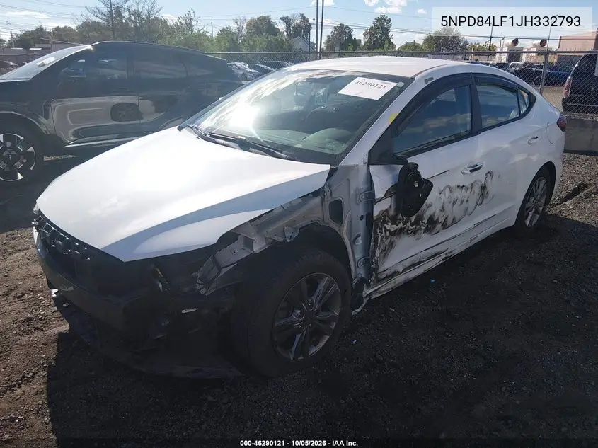 2018 HYUNDAI ELANTRA VIN 5NPD84LF1JH332793 — фото 2