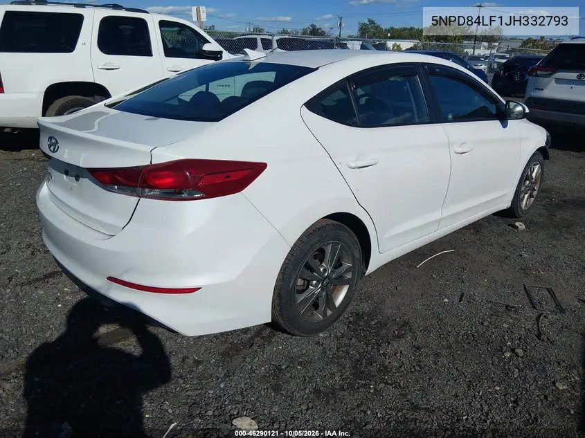 2018 HYUNDAI ELANTRA VIN 5NPD84LF1JH332793 — фото 4