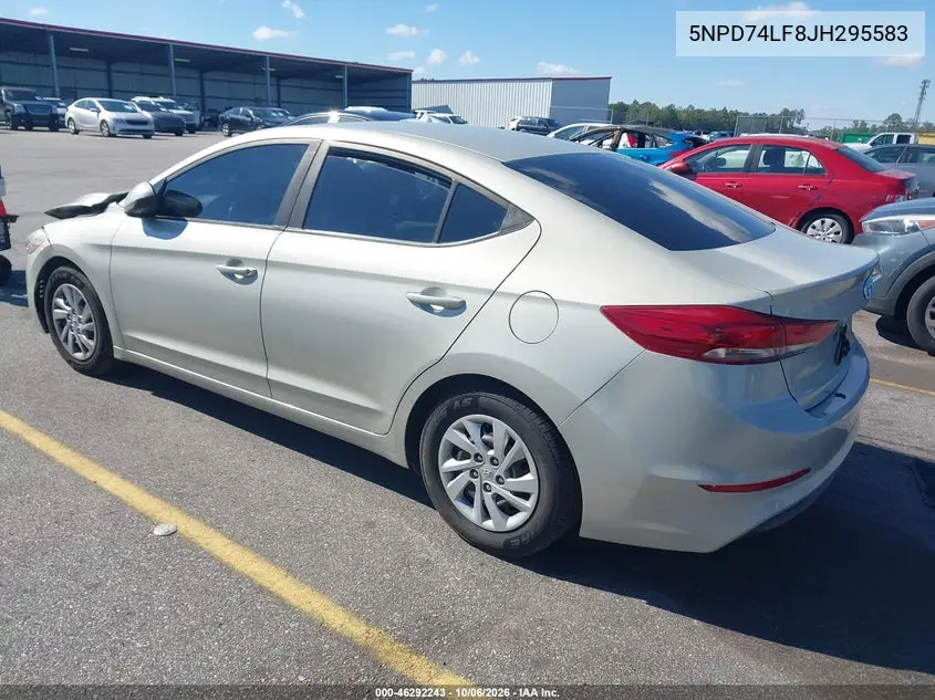 2018 HYUNDAI ELANTRA VIN 5NPD74LF8JH295583 — фото 3