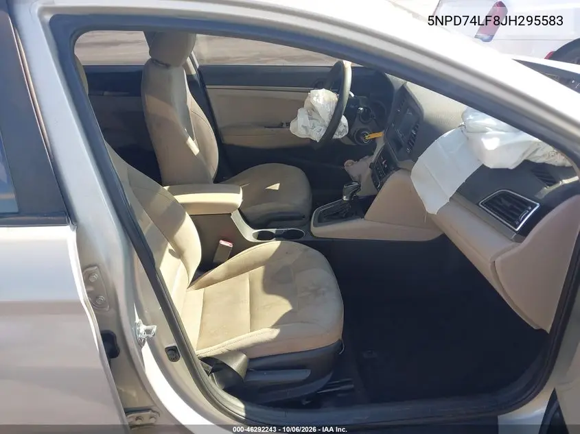 2018 HYUNDAI ELANTRA VIN 5NPD74LF8JH295583 — фото 5