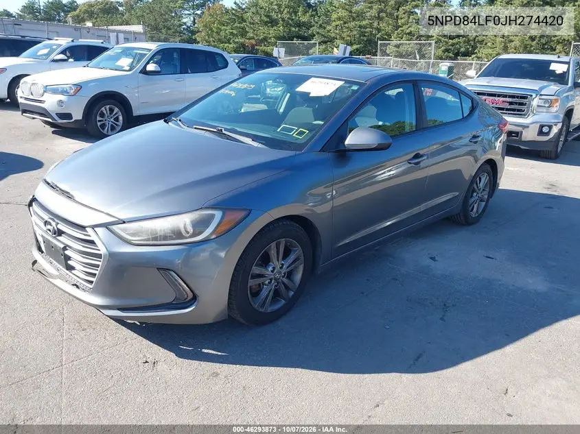 2018 HYUNDAI ELANTRA VIN 5NPD84LF0JH274420 — фото 2