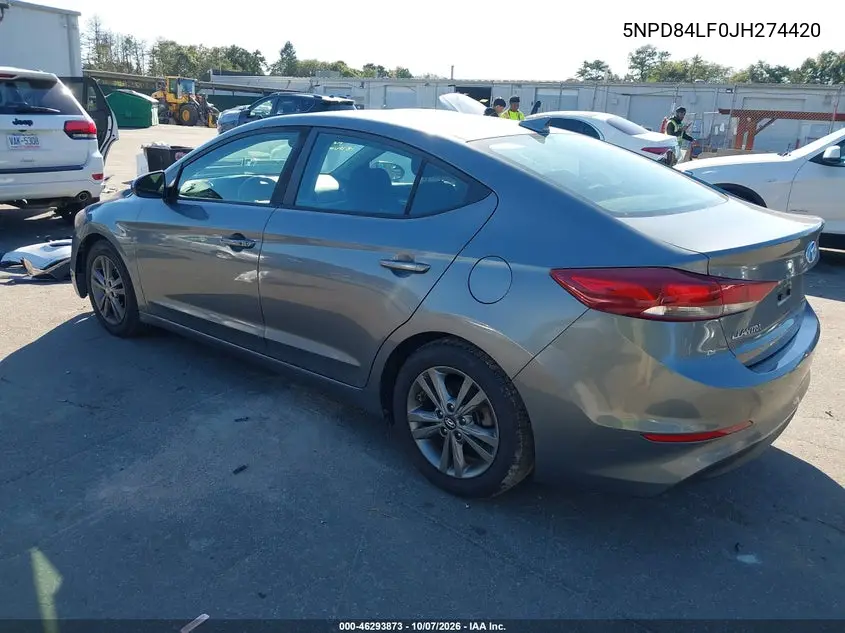 2018 HYUNDAI ELANTRA VIN 5NPD84LF0JH274420 — фото 3