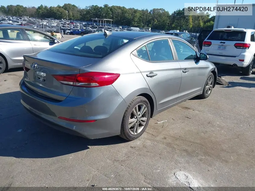 2018 HYUNDAI ELANTRA VIN 5NPD84LF0JH274420 — фото 4