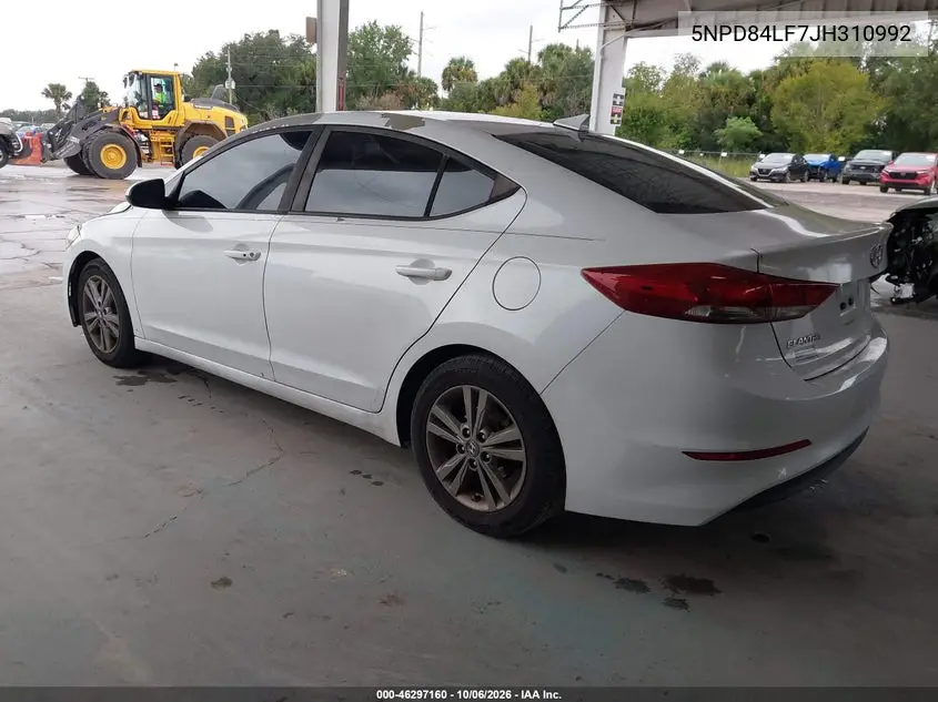 2018 HYUNDAI ELANTRA VIN 5NPD84LF7JH310992 — фото 3