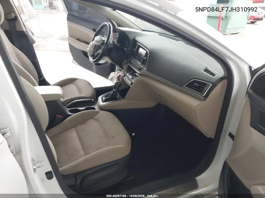 2018 HYUNDAI ELANTRA VIN 5NPD84LF7JH310992 — фото 5