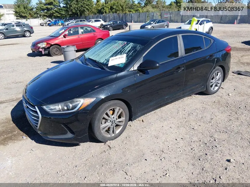 2018 HYUNDAI ELANTRA VIN KMHD84LF8JU508367 — фото 2