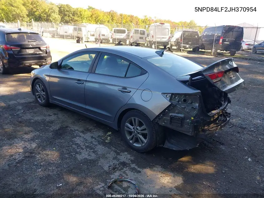 2018 HYUNDAI ELANTRA VIN 5NPD84LF2JH370954 — фото 3