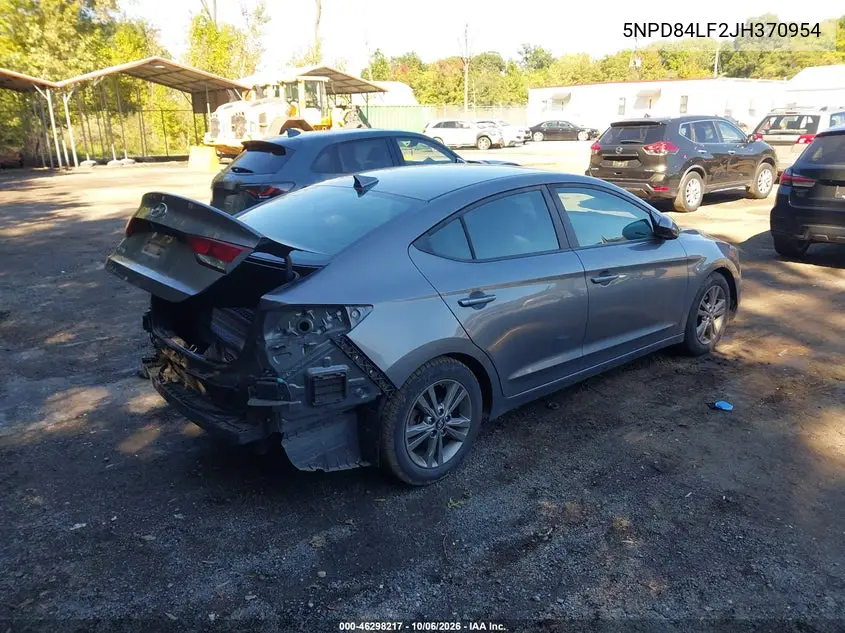 2018 HYUNDAI ELANTRA VIN 5NPD84LF2JH370954 — фото 4