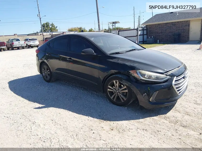 HYUNDAI ELANTRA 2018, VIN 5NPD84LF9JH327793
