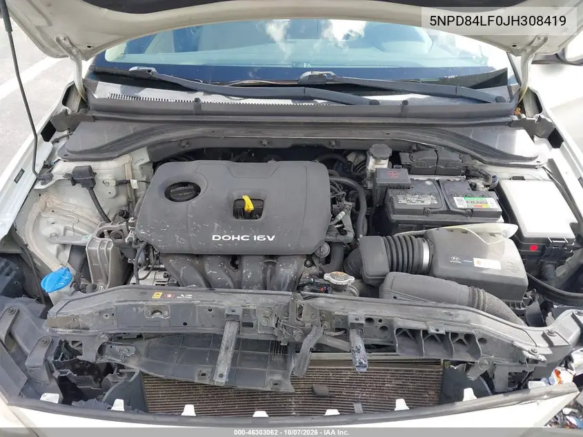 2018 HYUNDAI ELANTRA VIN 5NPD84LF0JH308419 — фото 10