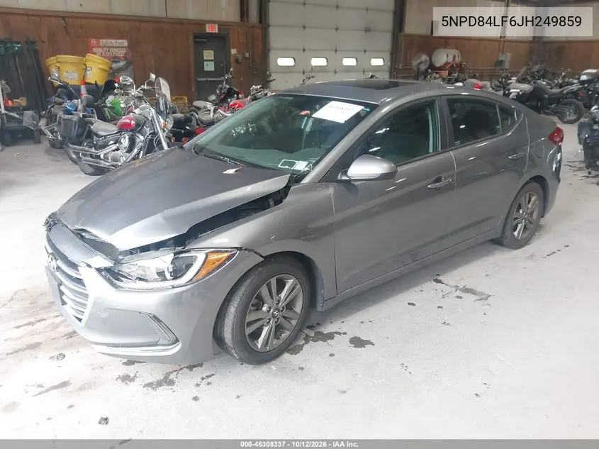 2018 HYUNDAI ELANTRA VIN 5NPD84LF6JH249859 — фото 2