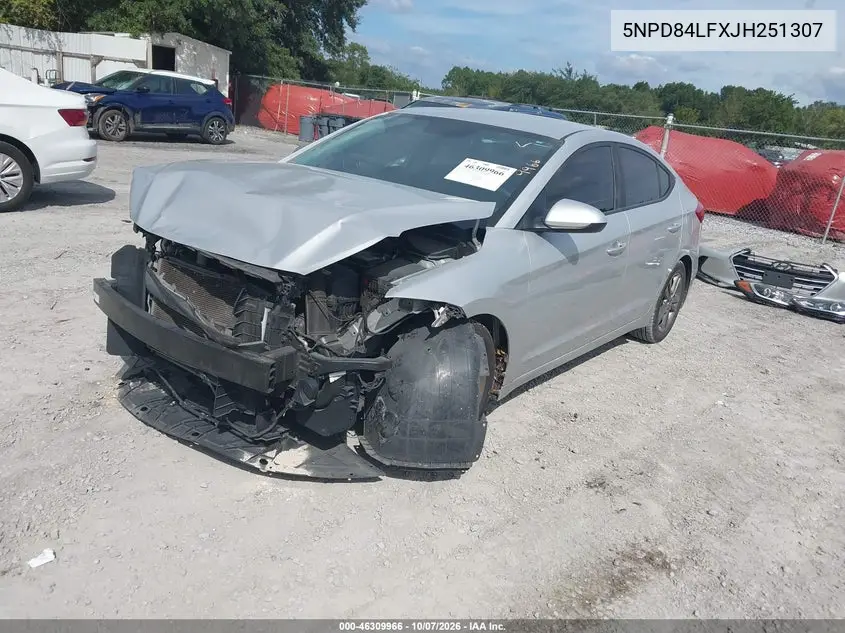 2018 HYUNDAI ELANTRA VIN 5NPD84LFXJH251307 — фото 2