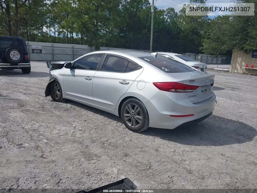 2018 HYUNDAI ELANTRA VIN 5NPD84LFXJH251307 — фото 3