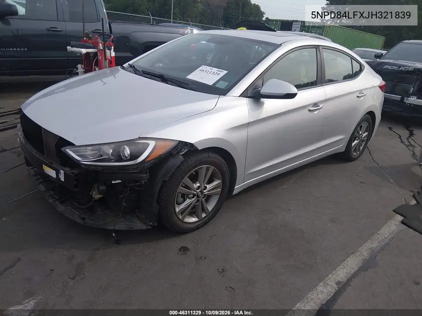 2018 HYUNDAI ELANTRA VIN 5NPD84LFXJH321839 — фото 2