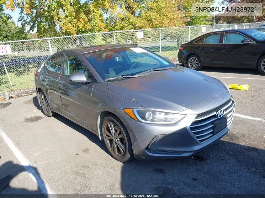 HYUNDAI ELANTRA 2018, VIN 5NPD84LF4JH239721