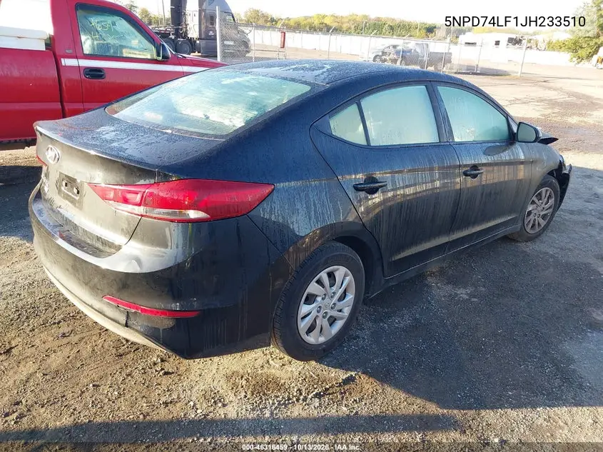 2018 HYUNDAI ELANTRA VIN 5NPD74LF1JH233510 — фото 4