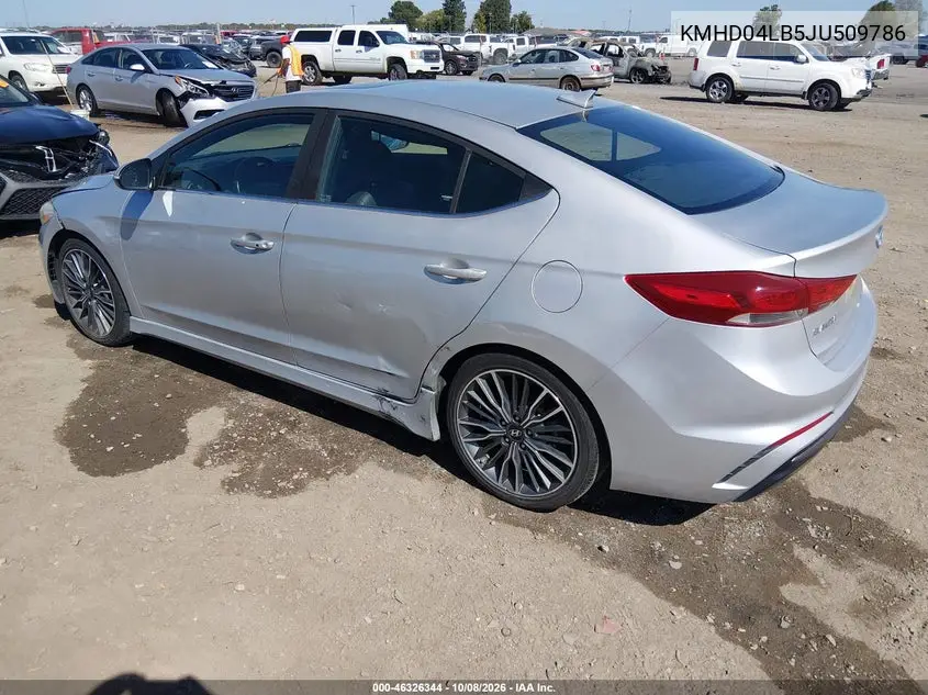2018 HYUNDAI ELANTRA VIN KMHD04LB5JU509786 — фото 3