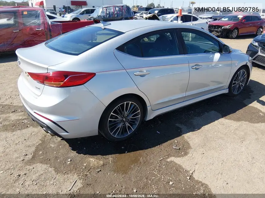 2018 HYUNDAI ELANTRA VIN KMHD04LB5JU509786 — фото 4