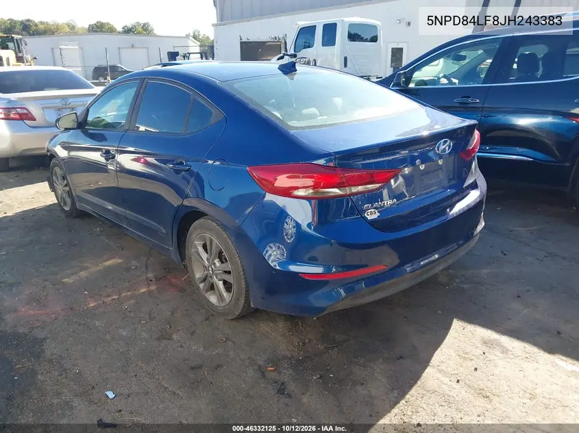 2018 HYUNDAI ELANTRA VIN 5NPD84LF8JH243383 — фото 3