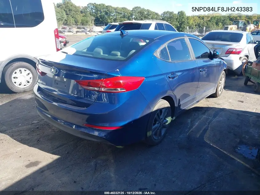 2018 HYUNDAI ELANTRA VIN 5NPD84LF8JH243383 — фото 4