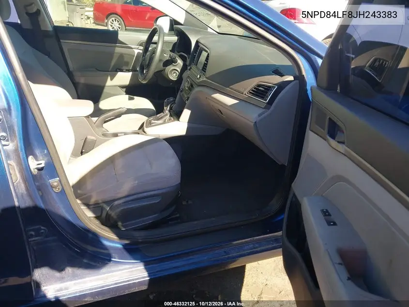 2018 HYUNDAI ELANTRA VIN 5NPD84LF8JH243383 — фото 5