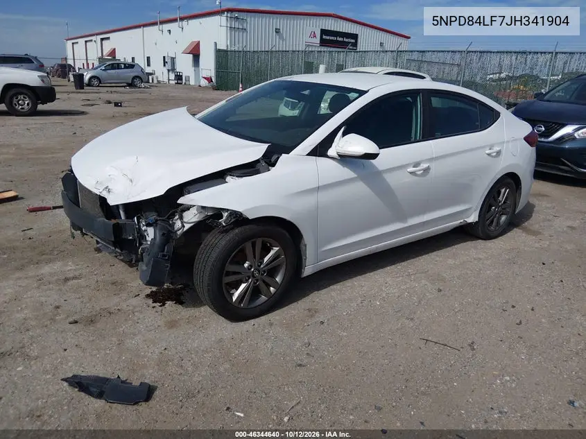 2018 HYUNDAI ELANTRA VIN 5NPD84LF7JH341904 — фото 2