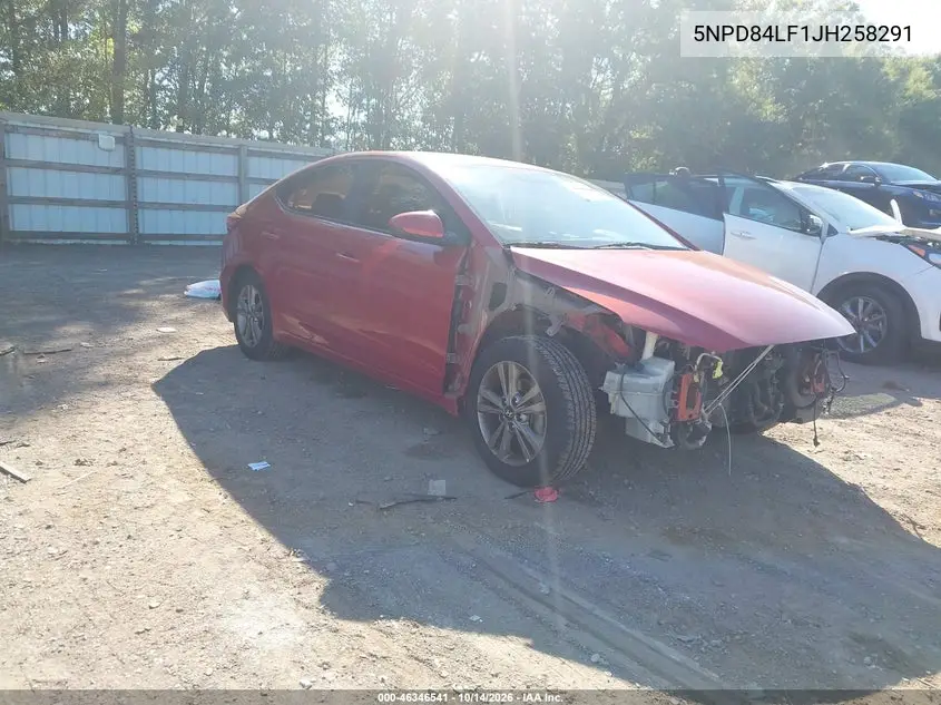 HYUNDAI ELANTRA 2018, VIN 5NPD84LF1JH258291