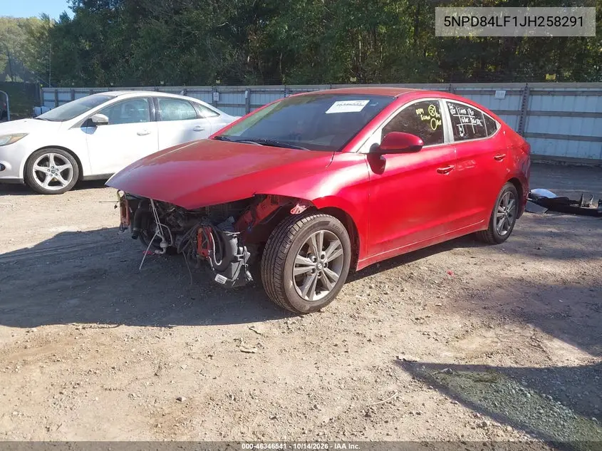 2018 HYUNDAI ELANTRA VIN 5NPD84LF1JH258291 — фото 2