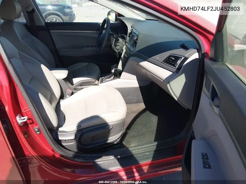 2018 HYUNDAI ELANTRA VIN KMHD74LF2JU452803 — фото 5
