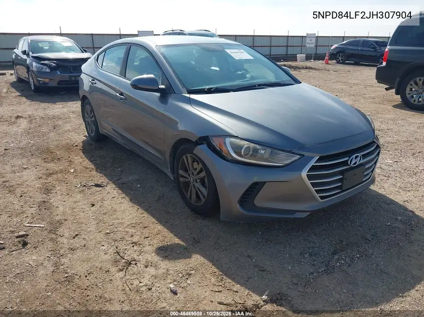 HYUNDAI ELANTRA 2018, VIN 5NPD84LF2JH307904